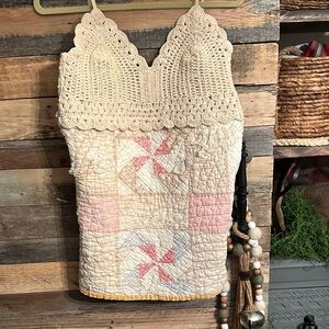 Vintage boho upcycle.. Patchwork top bohemian